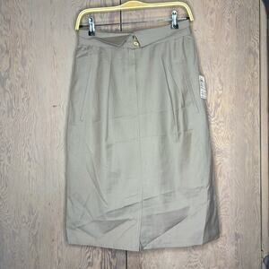 Vintage NWT Umberto Ginocchietti Midi Black Skirt